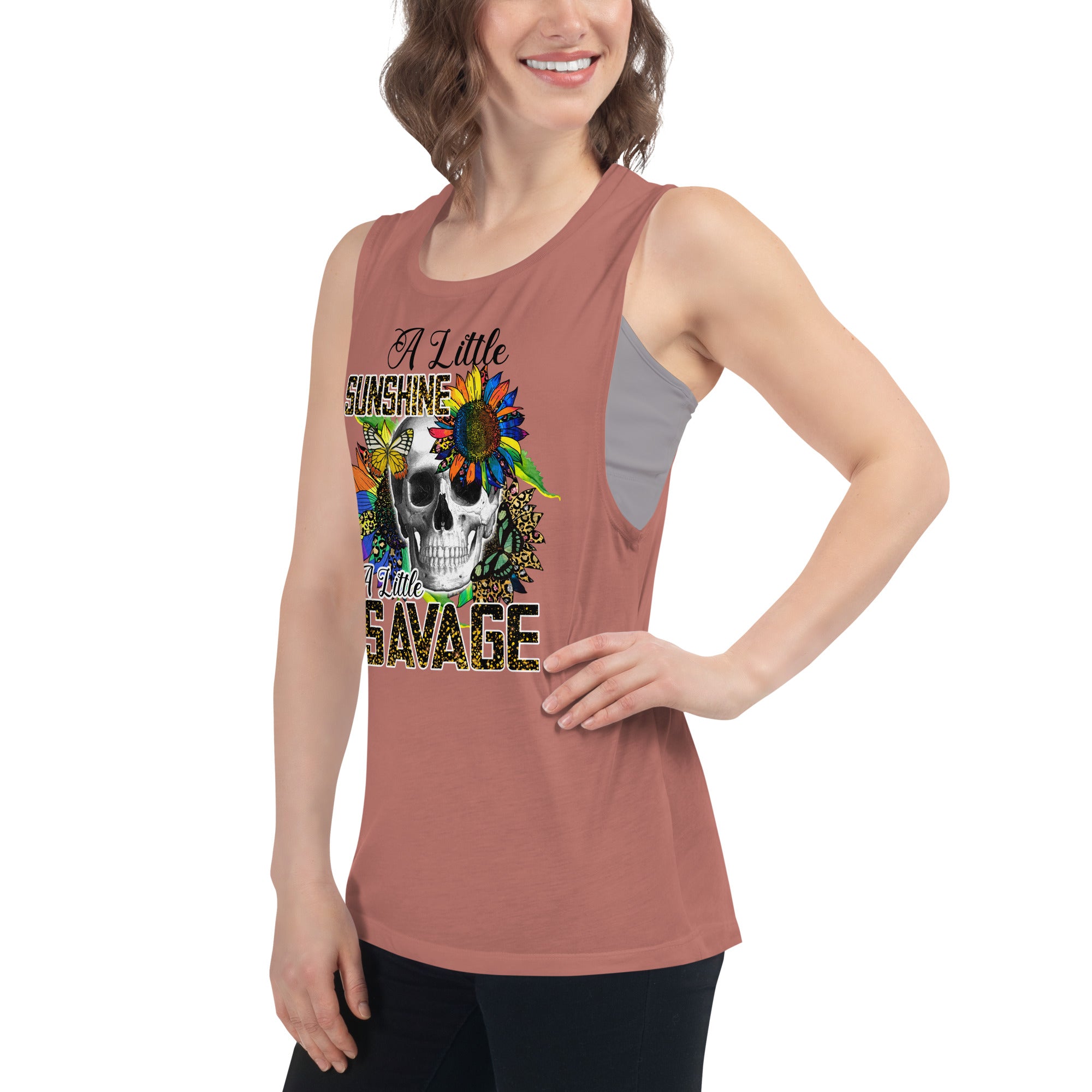 A Little Sunshine A Little Savage Muscle Tank